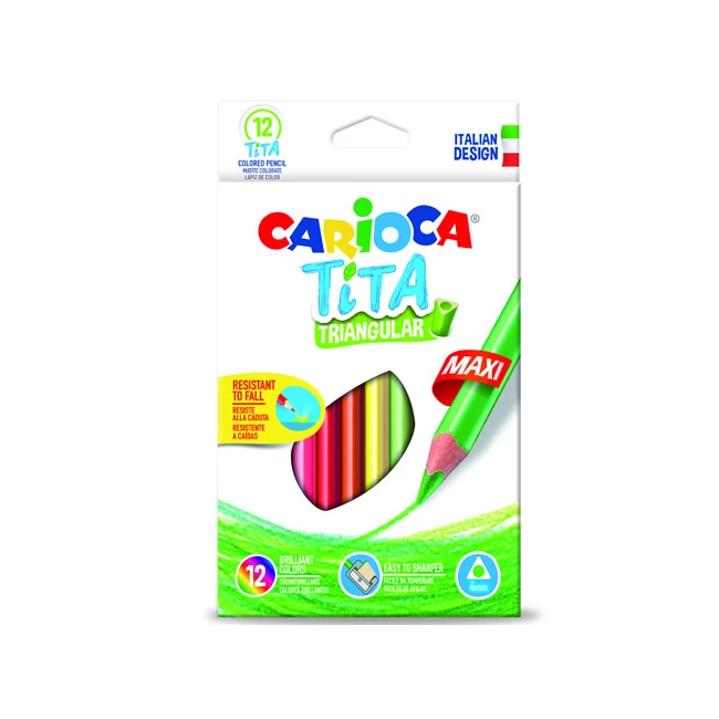 Carioca: Tita maxi háromszög színes ceruza 12 db-os