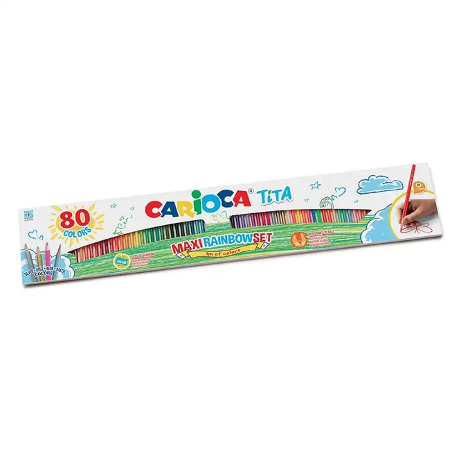 Tita Maxi Rainbow 80 db-os színes ceruza szett – Carioca