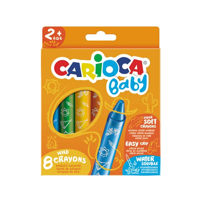 Lemosható extra puha Baby zsírkréta szett 8 db – Carioca