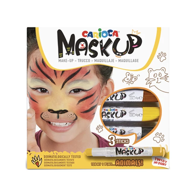 Carioca Maskup: Tigris arcfestő szett 3 színnel