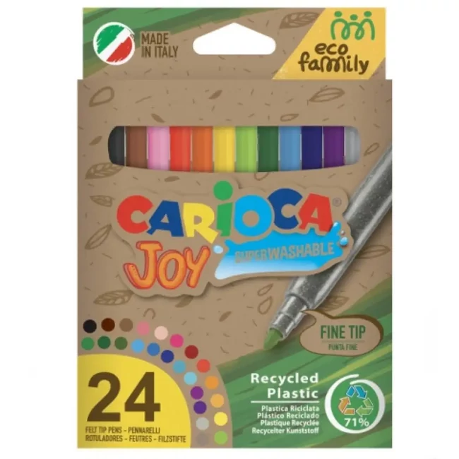 Eco Family Joy 24 db-os színes filctoll szett – Carioca