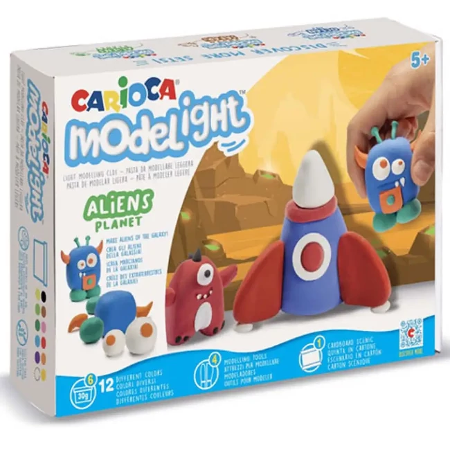Modelight Maxi Play Box Űrlények gyurma szett – Carioca