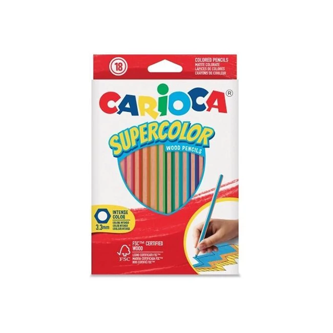 Supercolor színes ceruza 18 db-os szett – Carioca