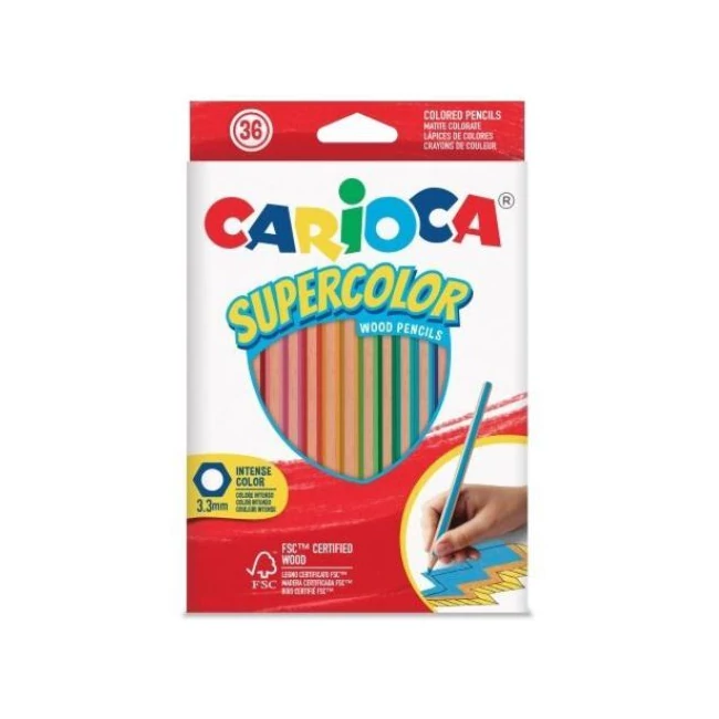 SuperColor háromszög alakú 36 db-os színesceruza készlet – Carioca