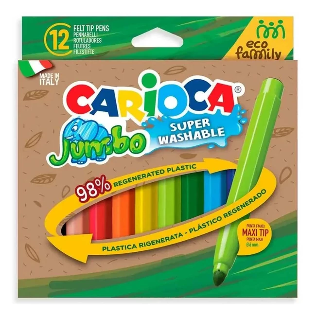 Eco Family Jumbo 12 db-os filctoll szett 6 mm – Carioca