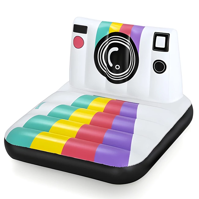 Bestway: Szivárványos polaroid fényképezőgép gumimatrac 127×102 cm