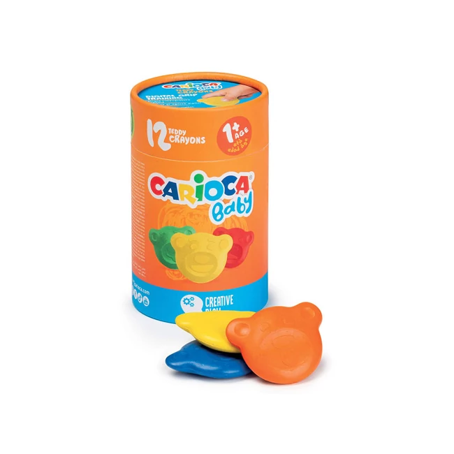 Maci formájú Baby Teddy 12 db-os zsírkréta szett – Carioca