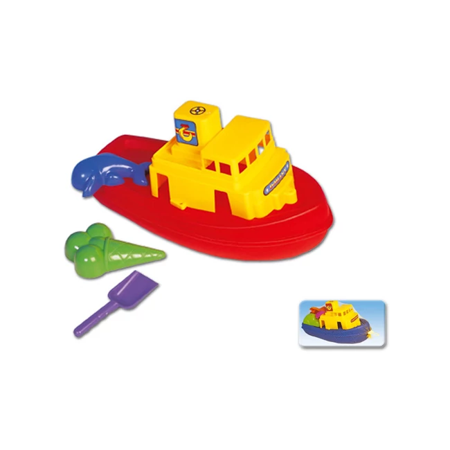 Úszó kishajó homokozó formákkal – D-Toys