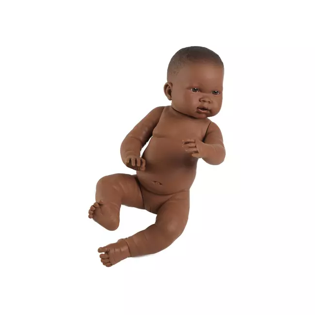 Afroamerikai lány csecsemő baba 45 cm