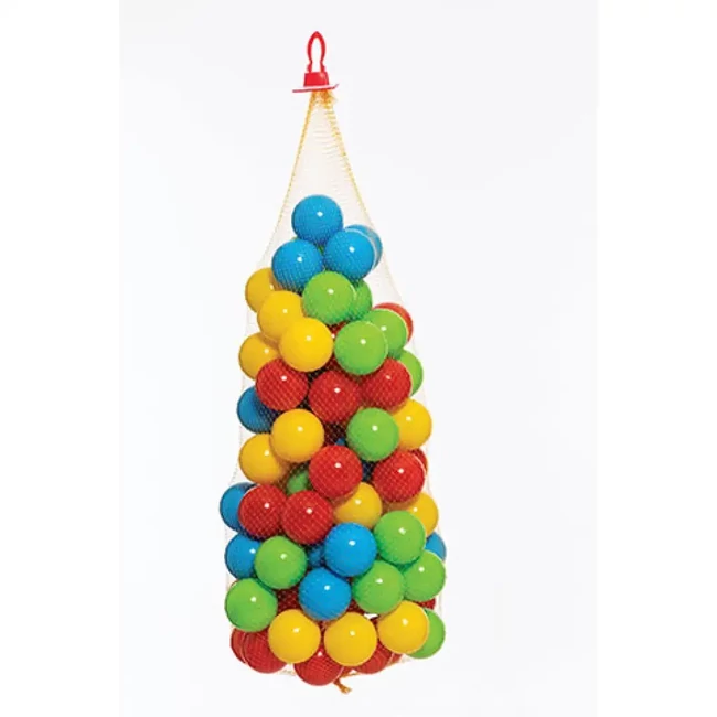 Színes labda hálóban 100 db – D-Toys