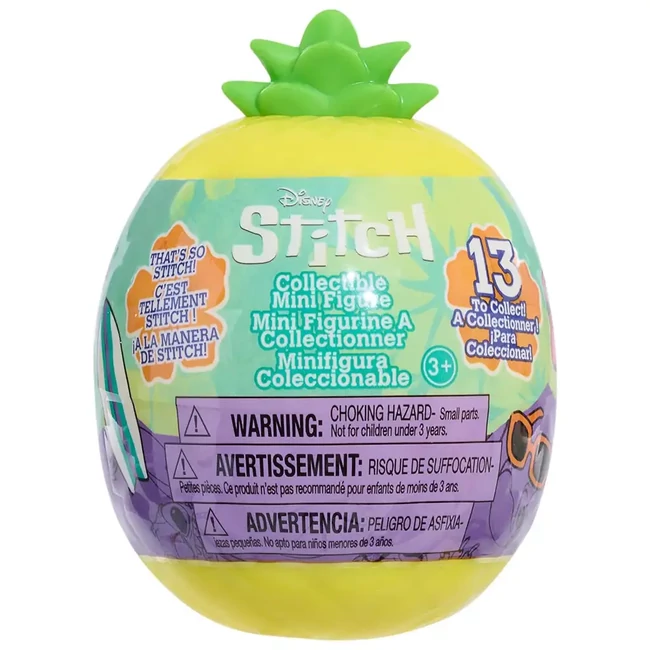 Disney Stitch mini meglepetés figura ananász formájú kapszulában 4. széria 1 db