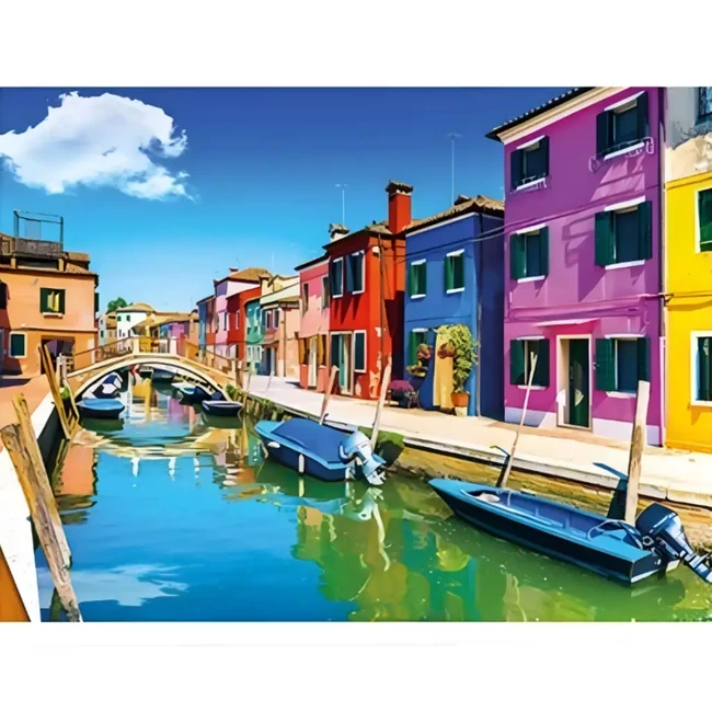 Gyémántszemes kirakó: Velence gyémántfestő szett 30×40 cm