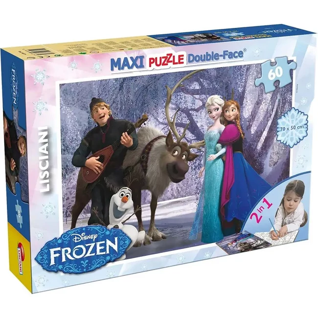 Jégvarázs Móka és zene 2 az 1-ben 60 db-os maxi puzzle és színező 70×50 cm – Lisciani