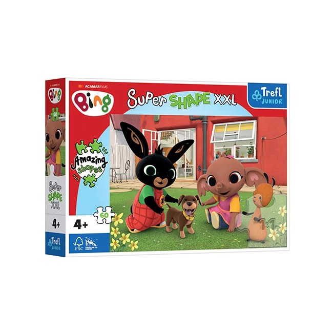 Bing nyuszi, a barátai és a kutya 60 db-os XXL puzzle – Trefl