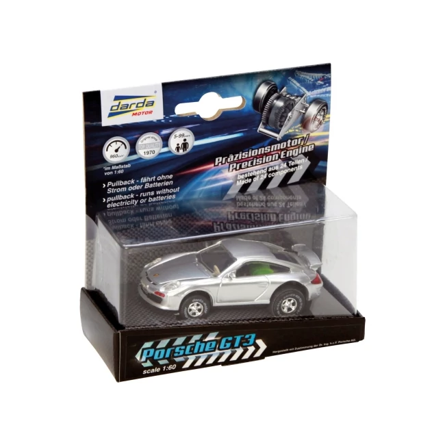 Darda: Porsche 911 GT3 pályaautó hátrahúzható motorral 1/60