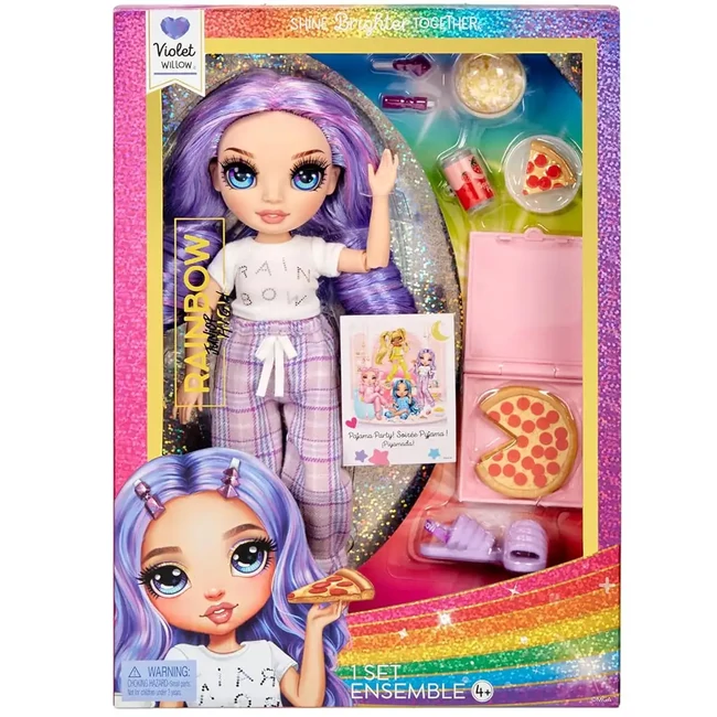Rainbow High Jr: Pizsiparti Violet divat baba