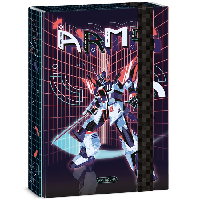 Ars Una: A.R.M.S. robot mintás gumis füzetbox A/5