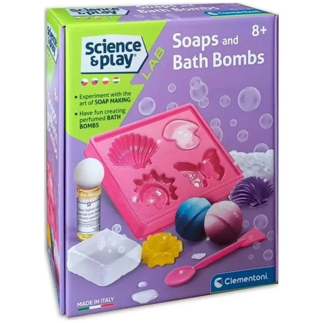 Science&amp;Play: Szappan és fürdőbomba készítő készlet – Clementoni