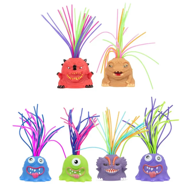 Monster Fun: Mókás hajas szörny figura nyújtható hajjal többféle változatban 1 db
