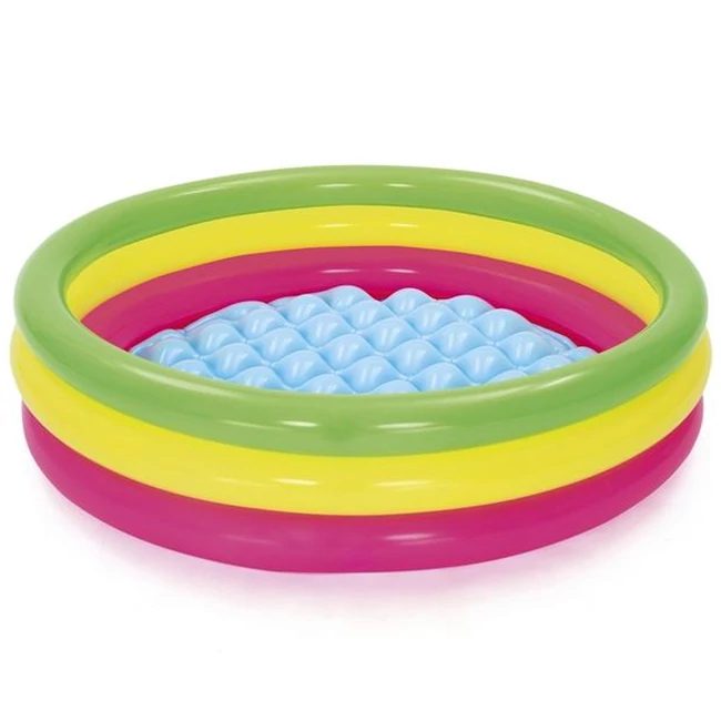 Bestway: Swim Squad™ háromgyűrűs felfújható színes pancsoló medence Ø 102×25 cm