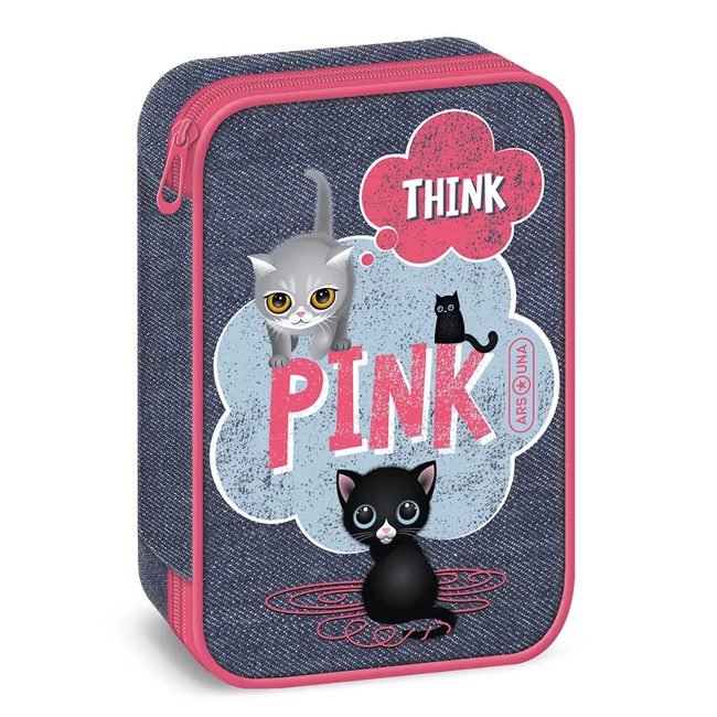 Ars Una: Think Pink többszintes kihajtható tolltartó 15,5×22,5×4,5 cm