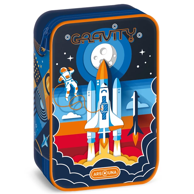 Ars Una: Gravity űrhajós többszintes tolltartó 15,5×22,5×4,5 cm
