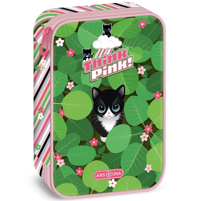 Ars Una: Think Pink cicás többszintes tolltartó 15,5×22,5×4,5 cm