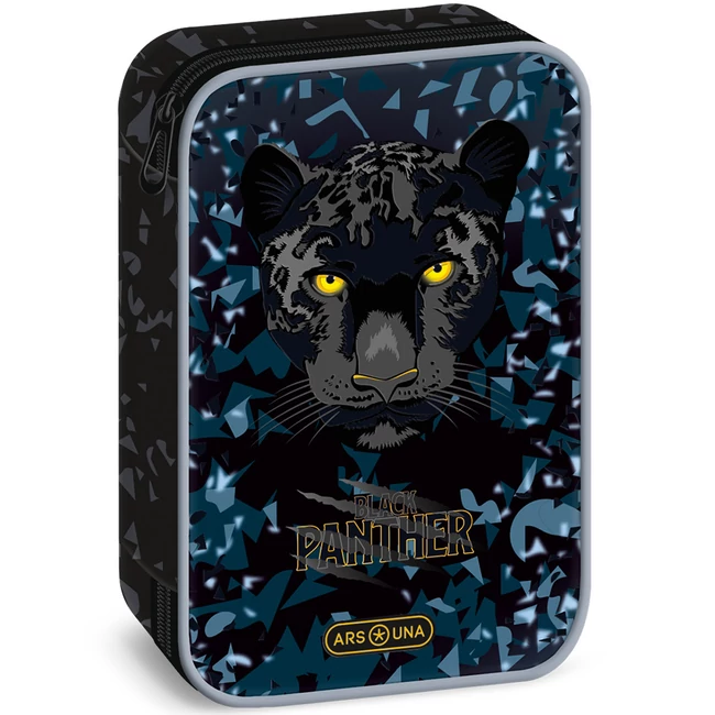 Ars Una: Black panther többszintes tolltartó 15,5×22,5×4,5 cm