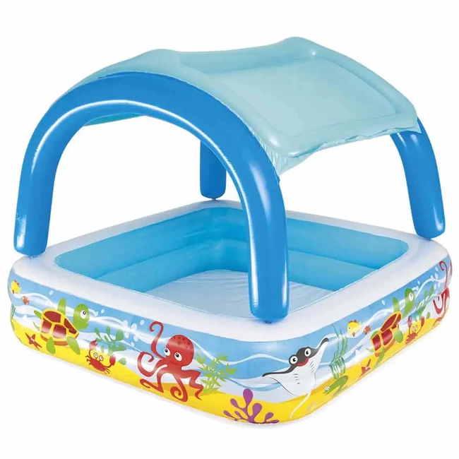 Bestway: Beach Buddy™ pancsoló medence napvédő tetővel 140 × 140 × 114 cm