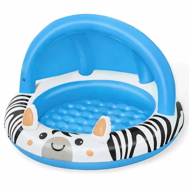 Bestway: Safari Sun™ zebrás pancsoló medence napvédő tetővel Ø 97 × 66 cm