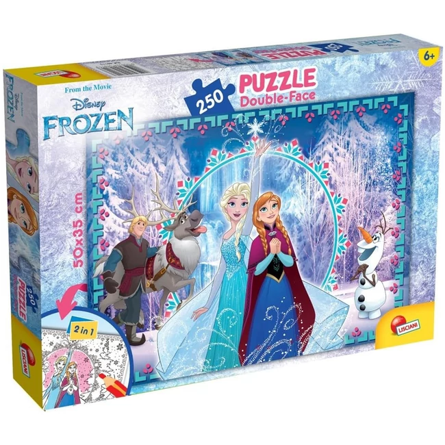 Jégvarázs 2 az 1-ben 250 db-os puzzle és színező 50×35 cm – Lisciani
