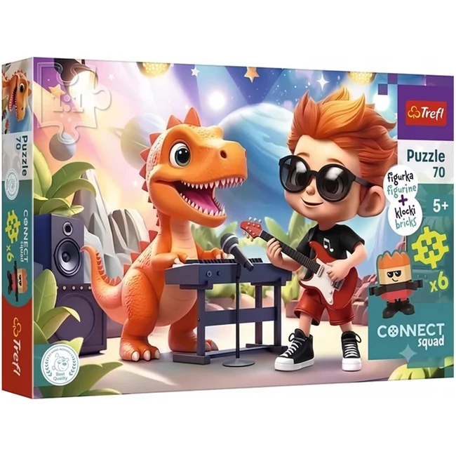 Connect Joe 70db-os puzzle figurával és 6db építőkockával - Trefl