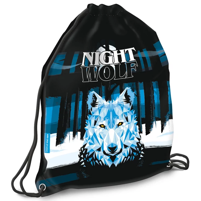 Ars Una: Nightwolf farkas mintás tornazsák, sportzsák 32×42 cm