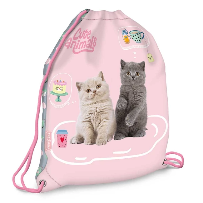 Ars Una: Cute Animals Tea Party cicás tornazsák, sportzsák 32×42 cm