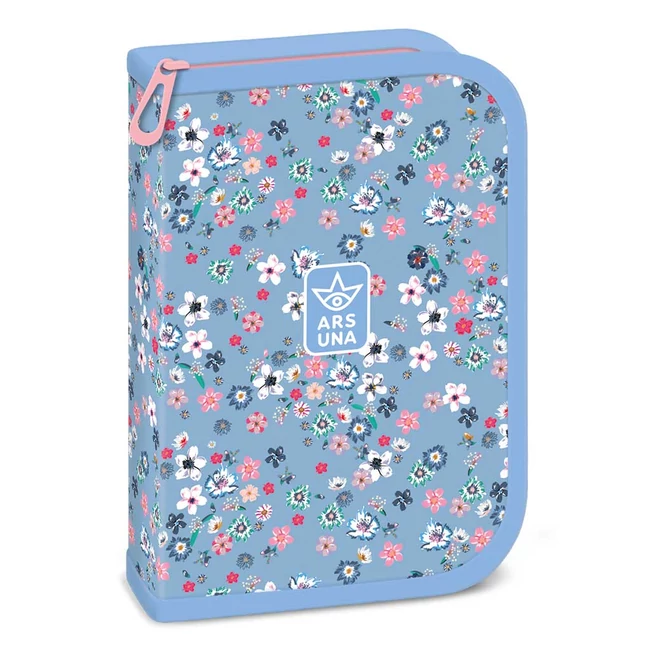 Ars Una: Pearl Blossom kék kihajtható töltött tolltartó 12,8×19,3×3,6 cm
