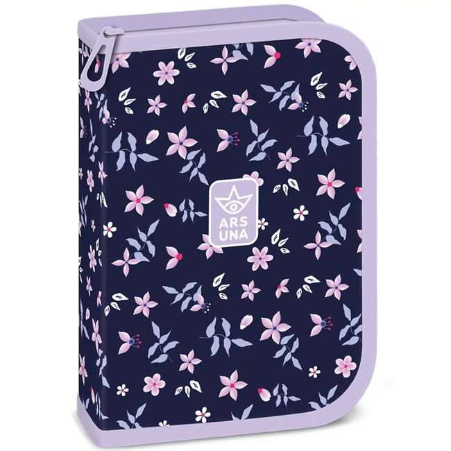 Ars Una: Navy bloom virágos kihajtható töltött tolltartó 12,8×19,3×3,6 cm