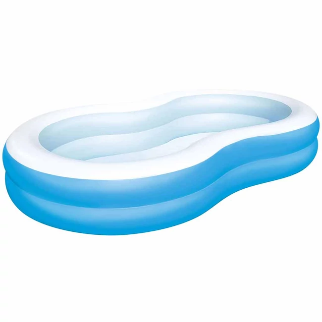 Bestway: Family Pool Lagoon családi ovális kétgyűrűs medence 262 × 157 × 46 cm