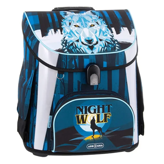 Ars Una: Nightwolf kompakt mágneszáras iskolatáska 33×41×24 cm