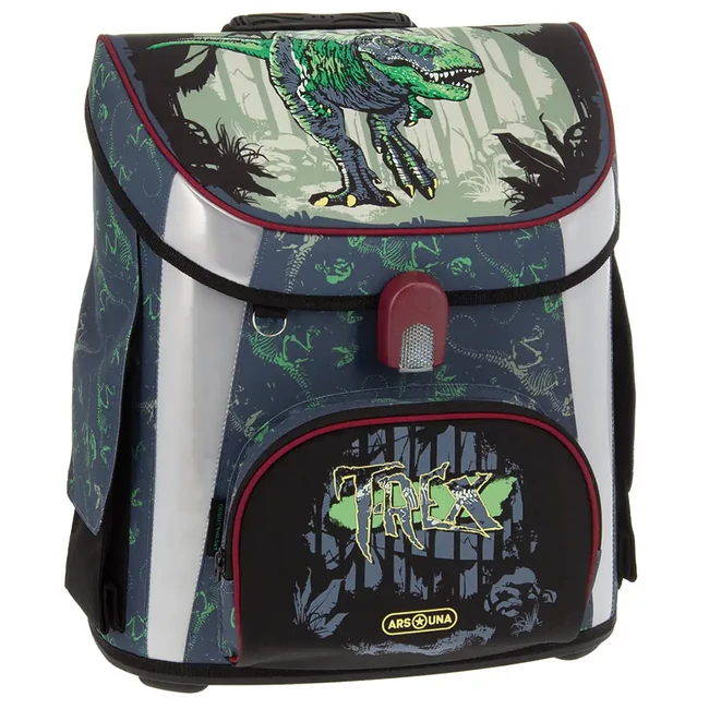 Ars Una: T-Rex kompakt ergonomikus mágneszáras iskolatáska, hátizsák 33×41×24 cm