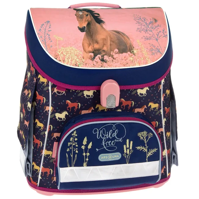 Ars Una: Wild and Free kompakt ergonomikus mágneszáras iskolatáska, hátizsák 33×41×24 cm