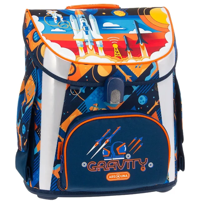 Ars Una: Gravity űrhajós kompakt mágneszáras ergonomikus iskolatáska, hátizsák 33×41×24 cm
