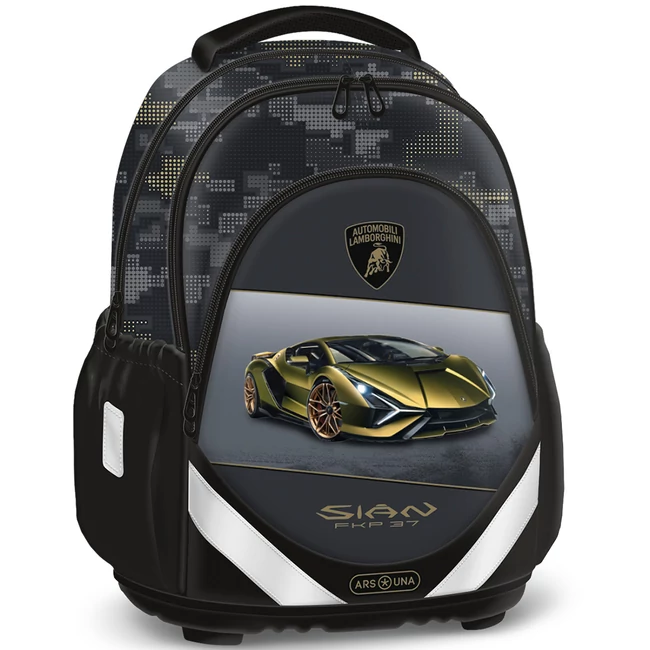 Ars Una: Lamborghini Sian anatómiai 33×43×22 cm-es iskolatáska hátizsák