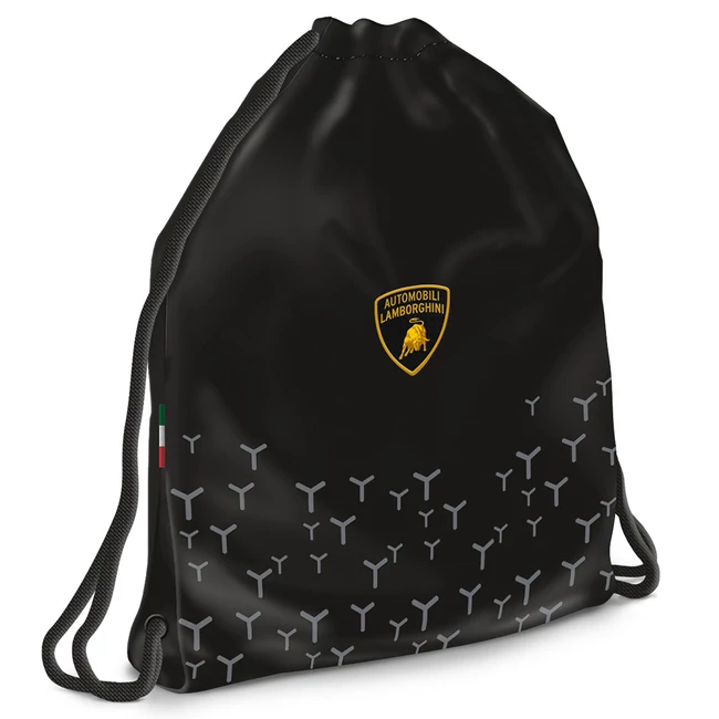 Ars Una: Lamborghini fekete tinédzser tornazsák, sportzsák 37,5×46 cm