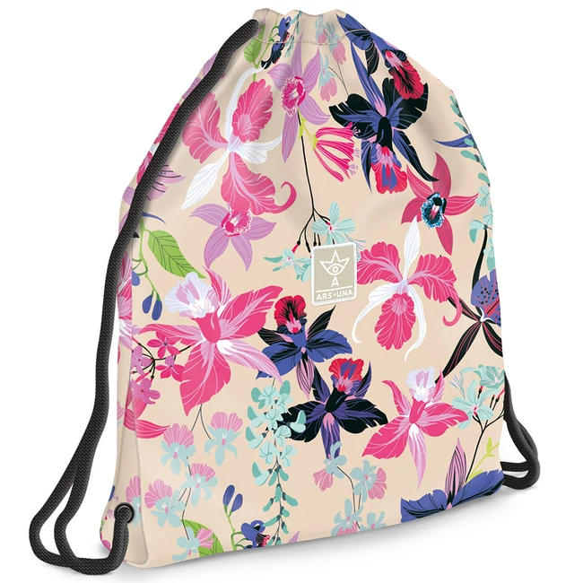 Ars Una: Beach flowers virágos tinédzser tornazsák, sportzsák 37,5×46 cm