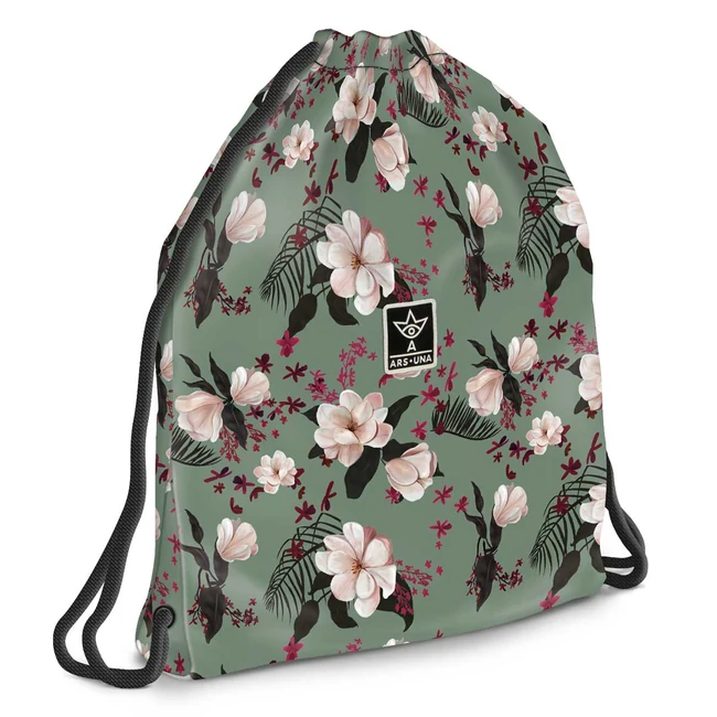 Ars Una: Flowery Green tinédzser tornazsák, sportzsák 37,5×46 cm