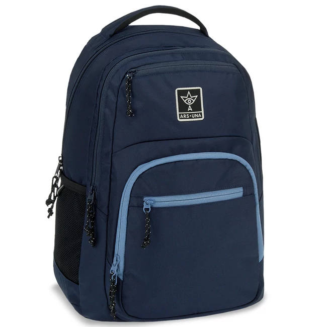 Ars Una: Navy sötétkék AU-5 iskolatáska, hátizsák 33×49×23 cm