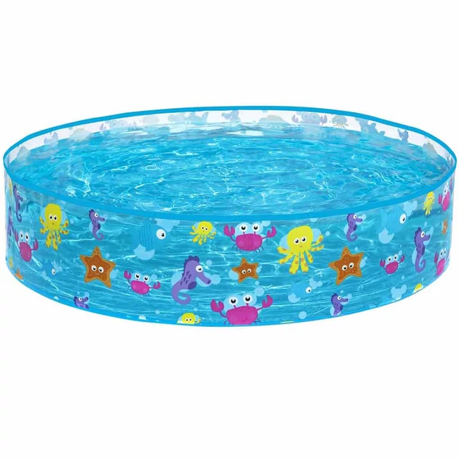 Bestway: Fill 'N Fun Sparkling Sea tengeri állatos merevfalú pancsolómedence, Ø 122 × 25 cm