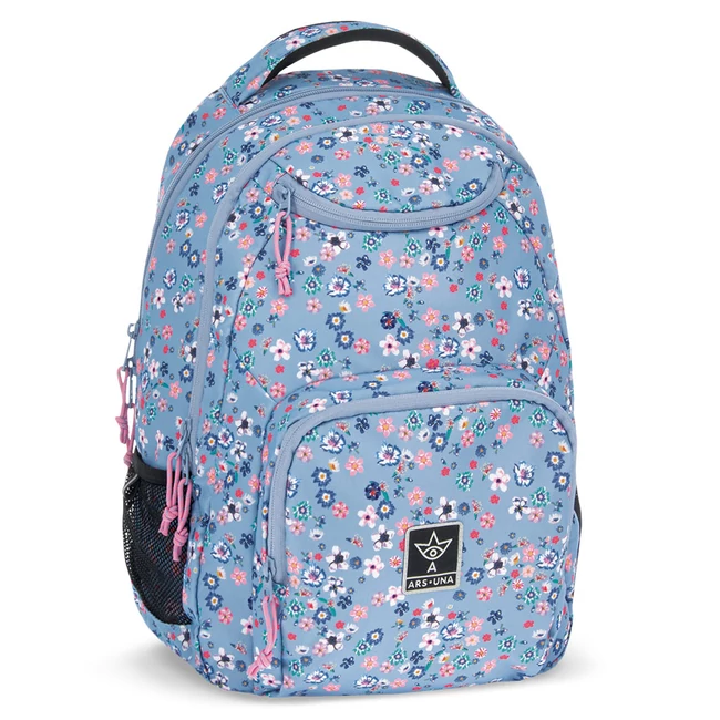 Ars Una: Pearl Blossom virágos AU-6 iskolatáska, hátizsák 34×45×26 cm