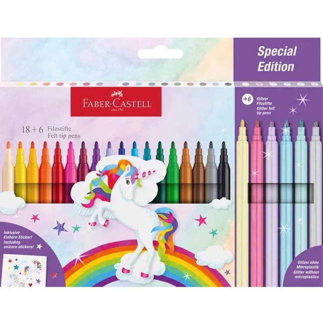 Faber-Castell: 24 db-os filctoll szett unikornisos