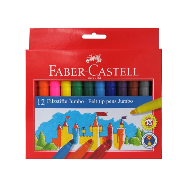 Faber-Castell: Jumbo filctoll készlet 12 db-os